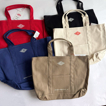 Japanese Trendy Brand Spring/Summer New Vintage Workwear Canvas Embroidered Tote Women's Shoulder Handbag Danton