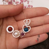 Серебряный браслет, аксессуар, бусины в форме сердца, серебро 925 пробы