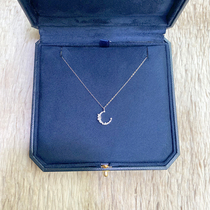 Crescent sterling silver necklace female luxury niche design temperament clavicle chain does not fade to send girlfriend birthday gift