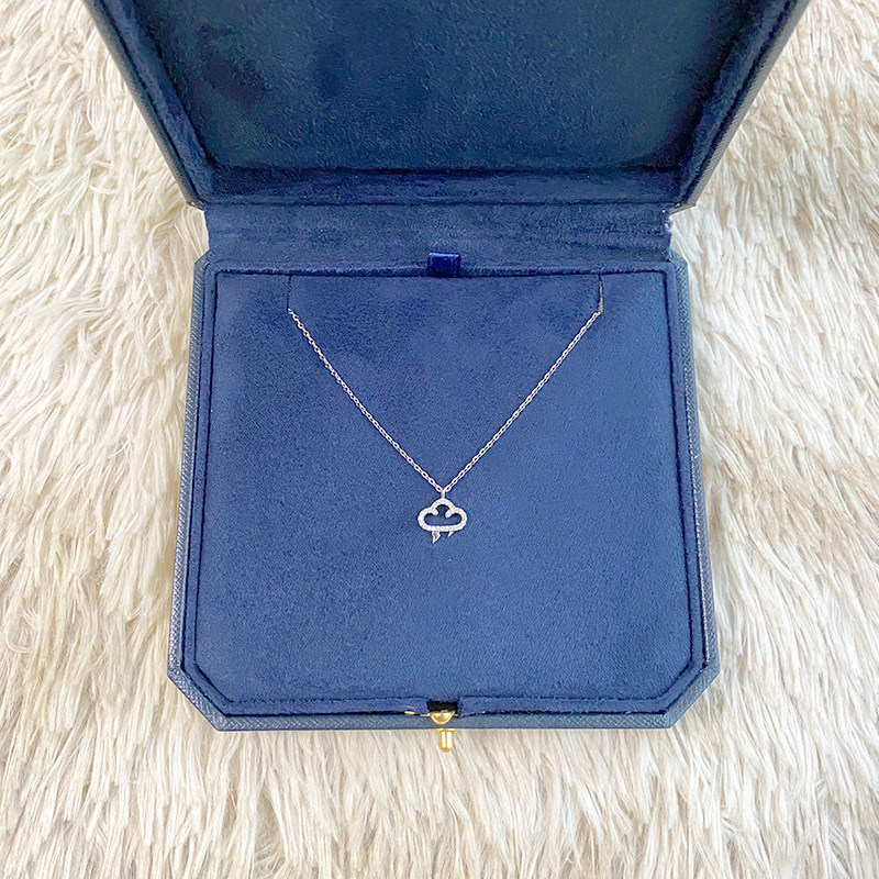 Cloud Pure Silver Necklace Woman Light Extravaganza Design Sensation Lock Bone Chain 2021 New Bestie Birthday Gift