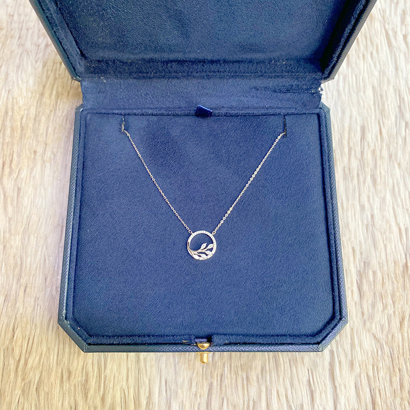 Vine Pure Silver Necklace Woman Light Extravaganza Superior Design Feel Lock Bone Chain Temperament Accessories Send Bestie Birthday Gift