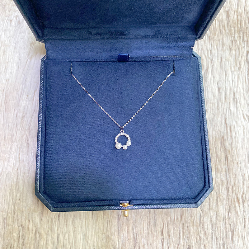 Onion ornament Institute 925 pure silver necklace woman light extravagant and small crowdDesign High sense send bestie birthday present