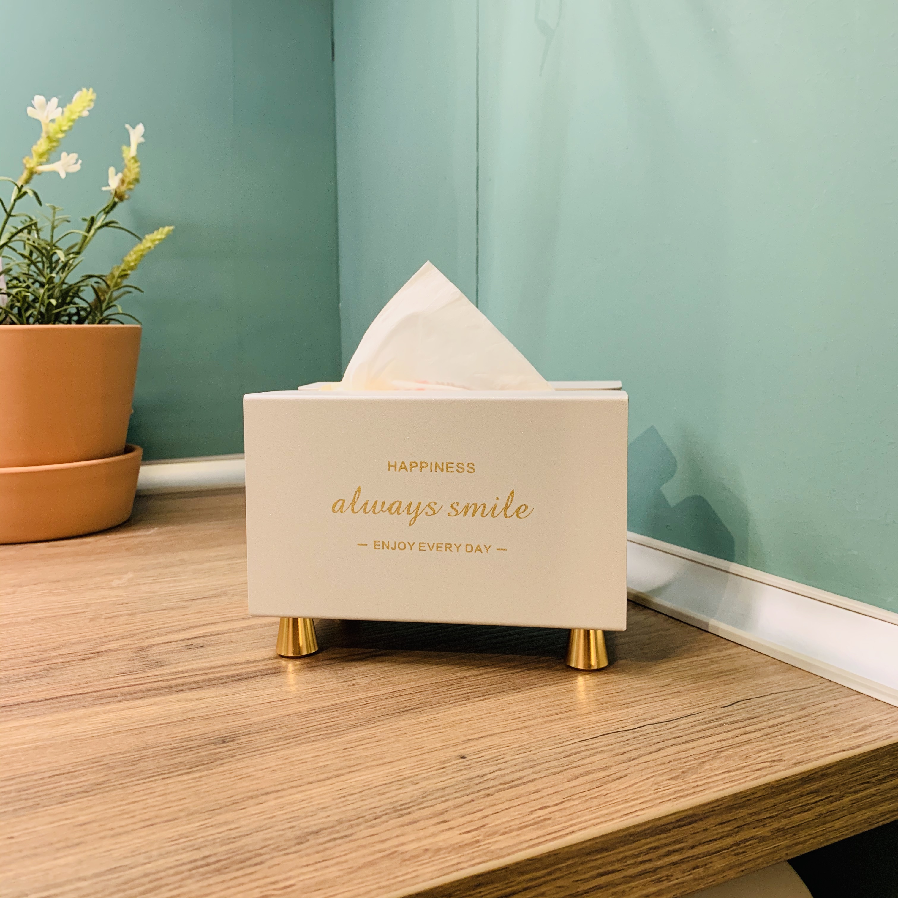 Upscale Ins home light extravagant minimalist iron art retro paper towel box Nordic Living room Multi-functional pumping paper containing box-Taobao