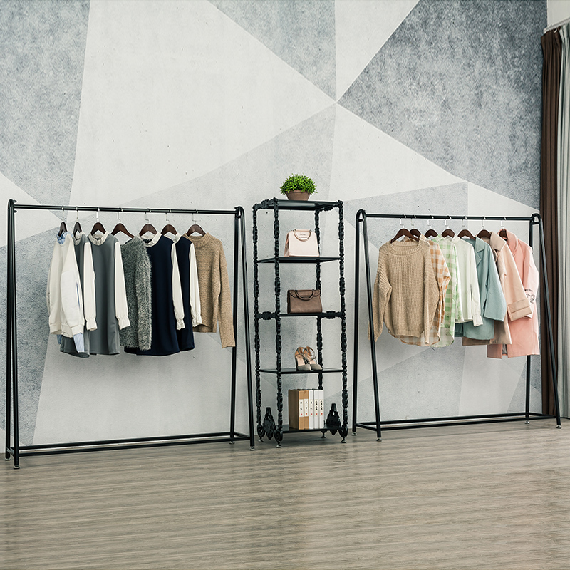 Eurostyle Iron Art Double-deck Clothing Store Show Shelf Wedding dress Wedding Gown rack Lower two layers of hanging clothes hangers