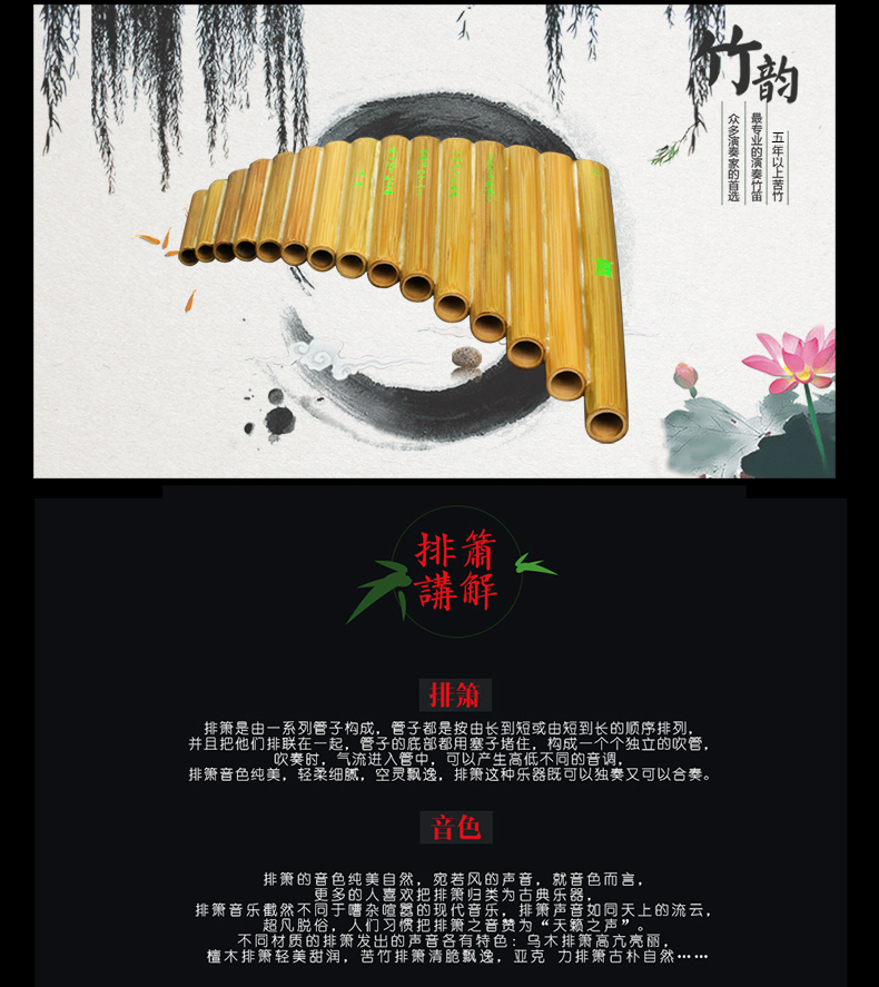 Mu Ming Ya Yun Pai 箫 Dong Xiao Xiao Người mới bắt đầu học nhạc cụ 15 lon 22 lon - Nhạc cụ dân tộc đàn tranh cổ trang