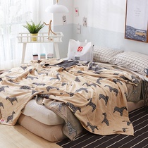 Japan imported cotton towel quilted cotton four-layer gauze blanket 80 yarn autumn and winter quilt bed bed sheet