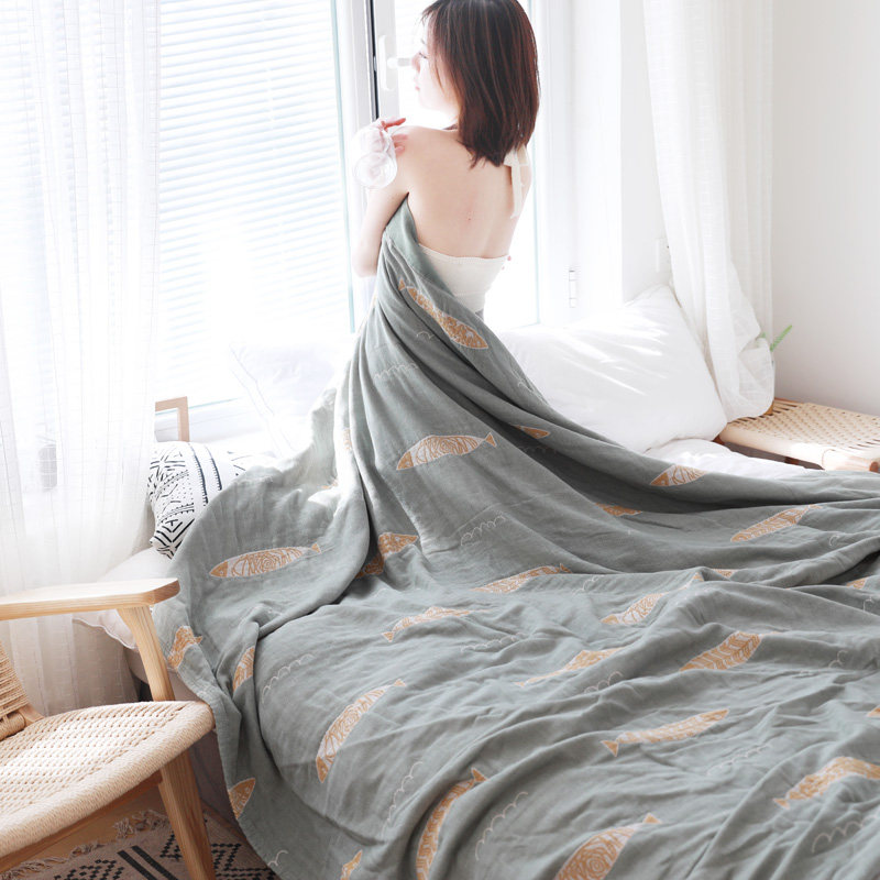 Five-floor gauze wool towels by pure cotton single double full cotton towel blanket autumn and winter quilts by children's baby nap blanket