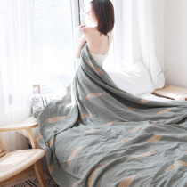 Five-layer gauze towel quilt cotton single double cotton towel blanket autumn and winter quilt children baby nap blanket