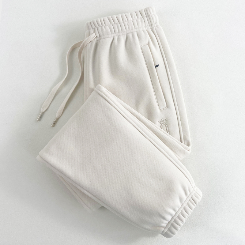 High-Waisted Slimming Pure Cotton Apricot-Colored Fleece-Lined Jogger Sweatpants for Women, Spring and Autumn Style, Loose and Versatile Harem Casual Sports Pants