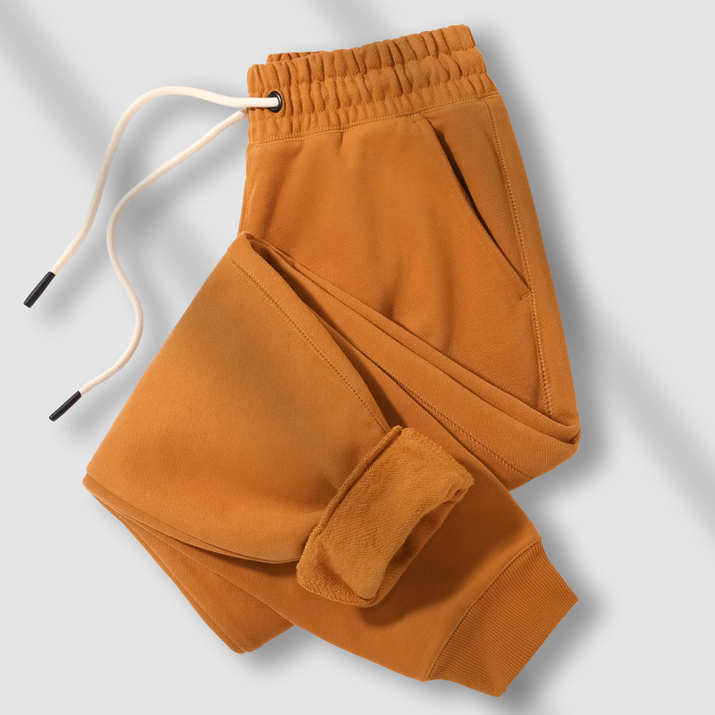 Thickened Heavyweight 100% Pure Cotton, Brushed Lining, High-Waisted Slimming Jogger Sweatpants for Women, Autumn and Winter Casual Sports Pants
