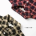 Cotton 2018 Thu mới Trẻ em Cotton Kẻ sọc dài tay Áo sơ mi nam và nữ Áo cotton sơ mi nam cotton đẹp Áo sơ mi