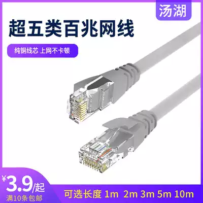 Tanghu super five network cable Household 100 megabytes high-speed broadband cable Computer network cable 1m2m3m5m10m meters