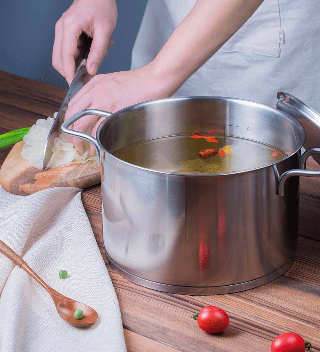 Xiaomi Mijia Zhiwu cook stainless steel soup pot induction cooker household gas stove suitable for 304 stainless steel pots