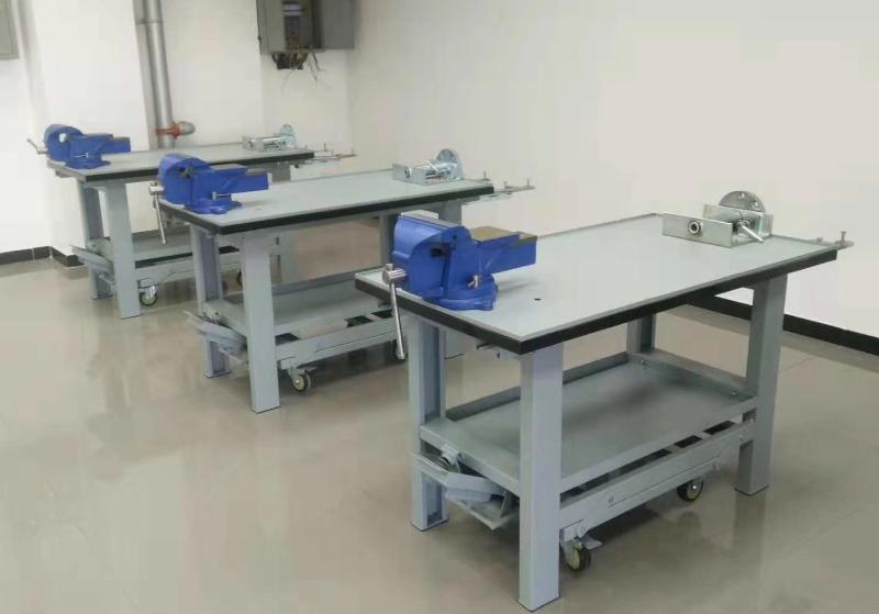Ten-year factory promotion Custom workshop bench Heavy antistatic stainless steel fitter steel sheet packing operation table