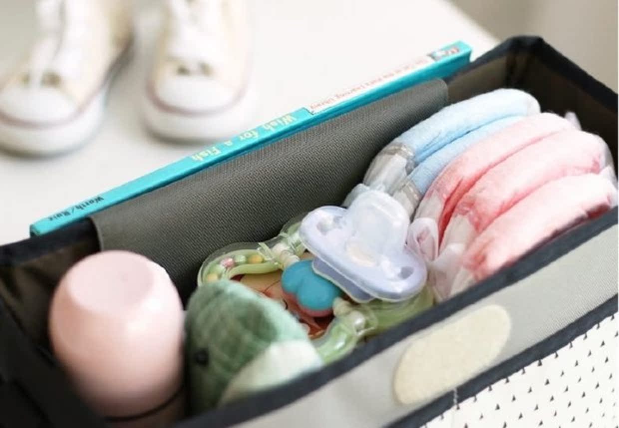 Hàn Quốc xe đẩy em bé túi lưu trữ túi mẹ móc giỏ lưu trữ trẻ em balo đựng đồ cho bé
