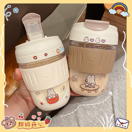 Летняя милая портативная кофейная стеклянная трубочка со стаканом, 2020, популярно в интернете