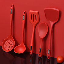 Silicone shovel Household cooking spatula soup spoon Food grade kitchen kitchenware set high temperature resistant non-stick pan special shovel