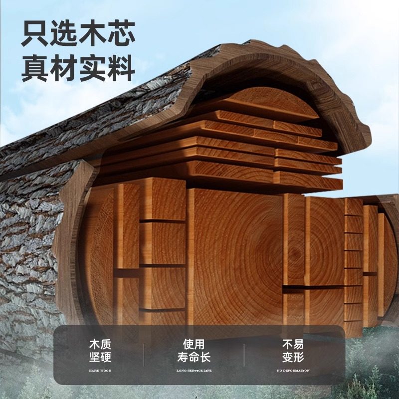 Good Housekeeper Black Gold Sandalwood Cutting Board Round Chopping Block Household Antibacterial and Mildew Resistant Solid Wood Cutting Board