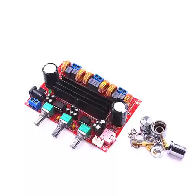 XHM139 2 1 channel digital power amplifier board 12V24V wide voltage TPA3116D2 2*50W 100W