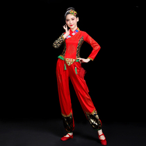 2023 new Northeast Great Seedlings Song Serve Spring And Summer Festive in the middle aged handkerchief to perform waist drum costumes fan dance costumes