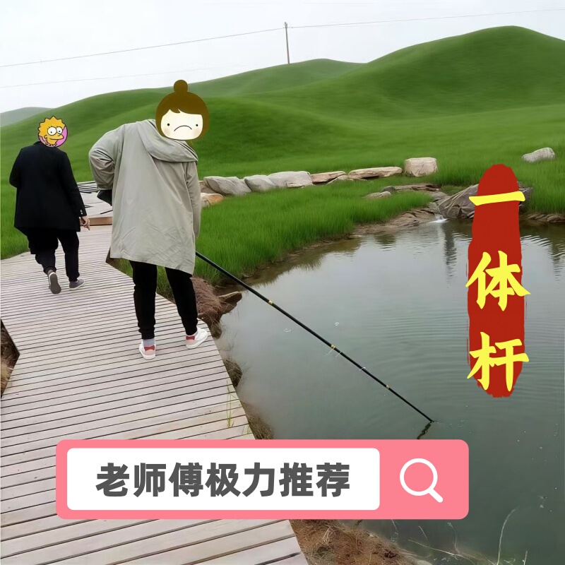 New Outdoor Integrated Single-Pole Fishing Net Pole, Retractable Fiberglass Fishing Gear, Thickened and Hardened, Complete Set of Portable Fishing Net