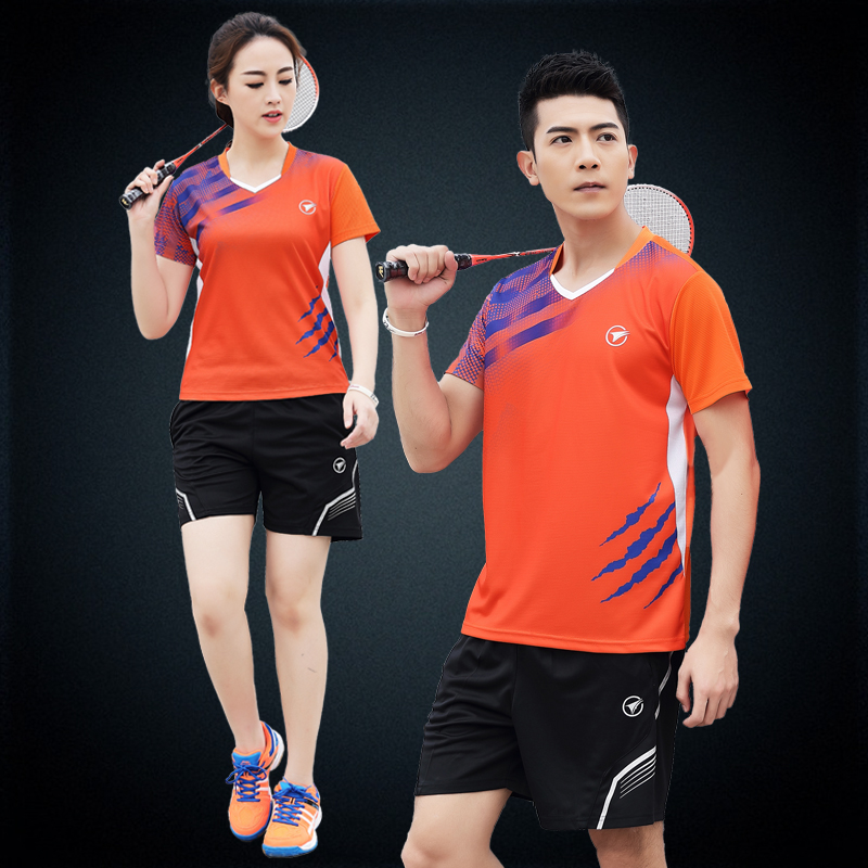 Badminton Suit Women Suit Fashion 2020 New Short Sleeve Speed Dry Breathable Table Tennis Sportswear Customized Men's Jersey