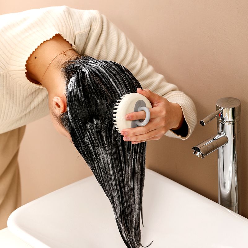 Wash Head Brush Massage Comb Health Comb Adults long hair Silicone Head Scalp Wash head Lady Anti-Itch Grip