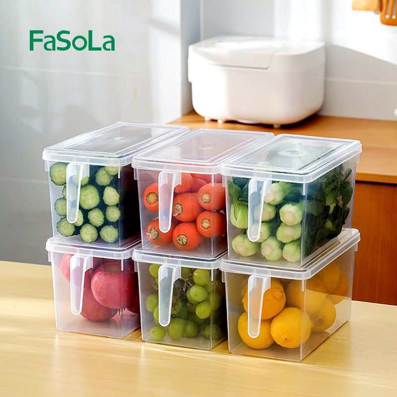 Japanese refrigerator fresh box food class kitchen frozen sealing box food packaging plastic box fruit collection box