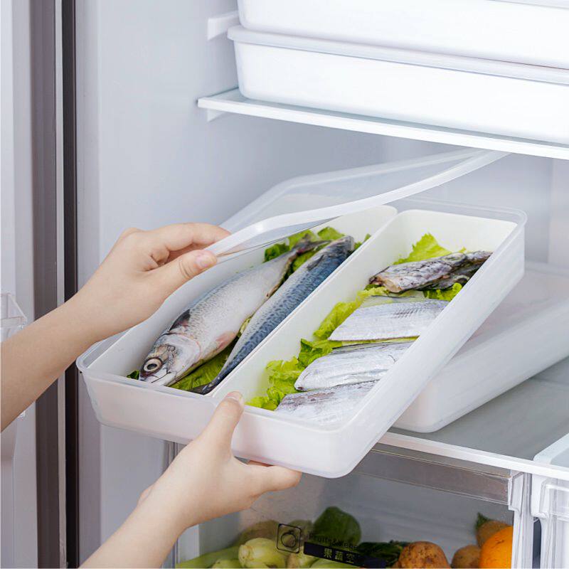 Japan SP SAUCE Refrigerator containing box Double Compartment Refreshing Fish boxed meat Fish Frozen with lid Refreshing Box
