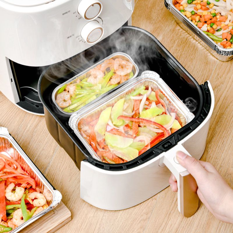 Day Style Tin Paper Box Air Fryer Tin Paper Tray Bowl Home Oven Baking Tray Baking Aluminum Foil Barbecue Oven Special Dining Bowl