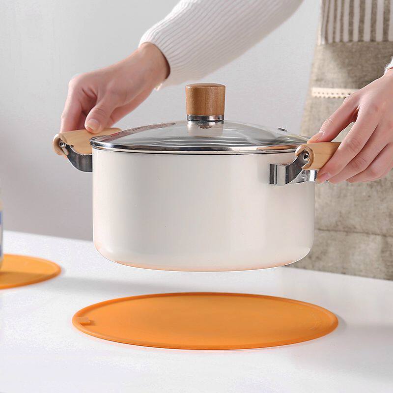 Heat Insulation Mat High Temperature Resistant Silica Gel Anti Burn Cushion Home Heat Resistant Bowl Mat Casserole Mat Bowl Tray Mat Thick Table Table Mat