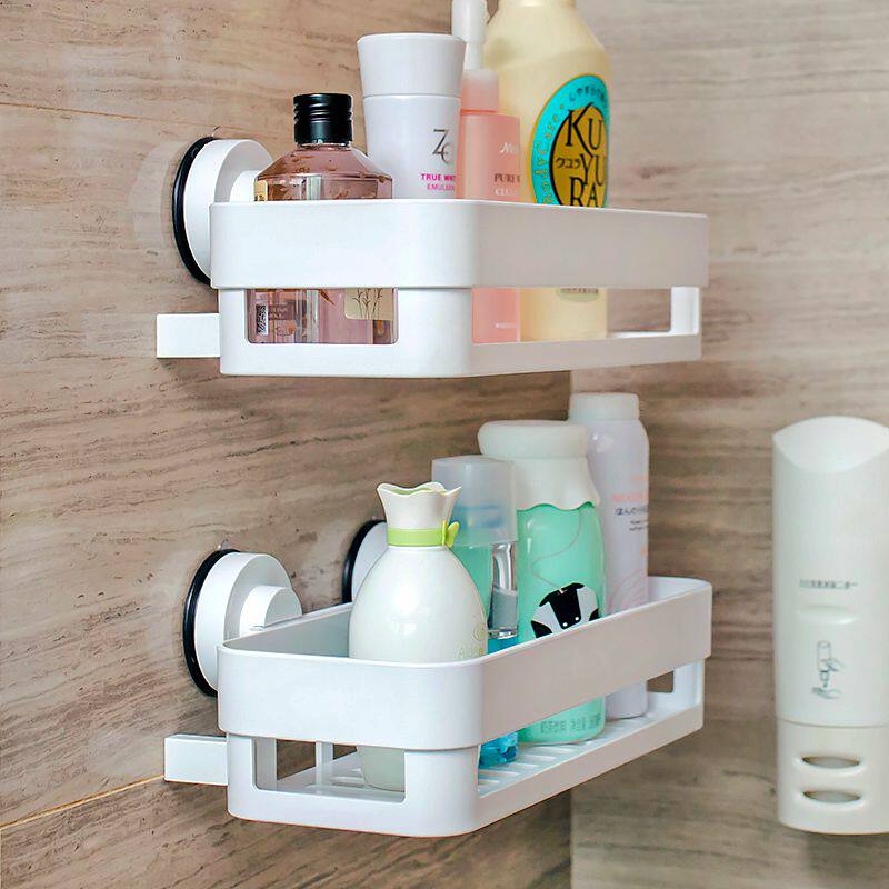 Bathroom shelf dressing room simple wall toilet wash table suction cup wall hanging kitchen non-perforated storage shelf