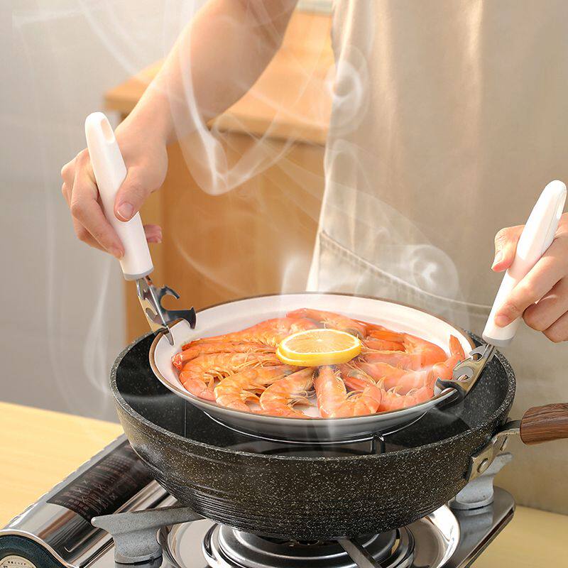 Take the bowl clip anti-burn clip Stainless Steel Kitchen Small Tool Clip Bowl anti-slip Divine Instrumental Steam Dish Insulation Fetch Pan Clip