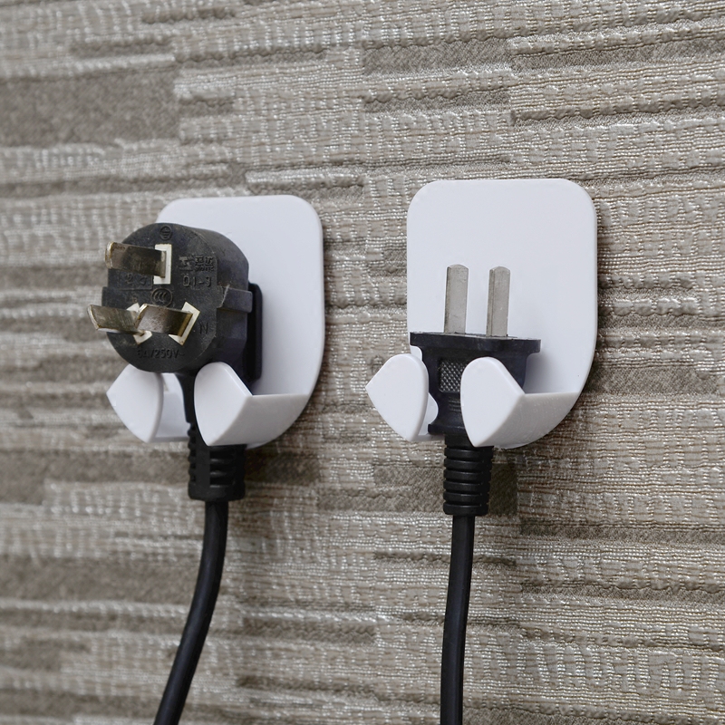 Japanese power plug bracket hook kitchen wall strong paste electrical plug creative storage hook sticky hook