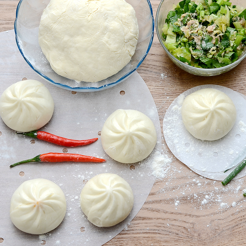 Japan Home Kitchen Round Disposable no Grease Steam Cage Paper Steamed Buns Steamed Buns Buns Buns Buns Small Caged Ladle Oil Paper