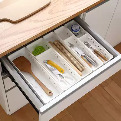 Japan imported drawer storage box Plastic storage box classification and finishing box storage grid Drawer finishing grid