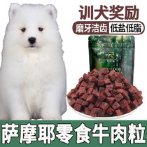 Samoye Reward Eats of Beef Grain to Mouth Smelly snacks Fatter Large Dog Grindle Young Dog Three Months Nutritious Food