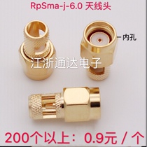 All copper RF connector RpSMA-J6 0 SMA rubber sleeve antenna connector SMA male female pin antenna holder