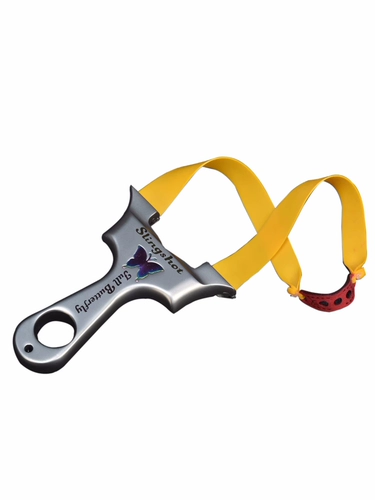 Высокоточная профессиональная дорожная олимпийская мощная рогатка с бабочкой с плоскими резинками из нержавеющей стали