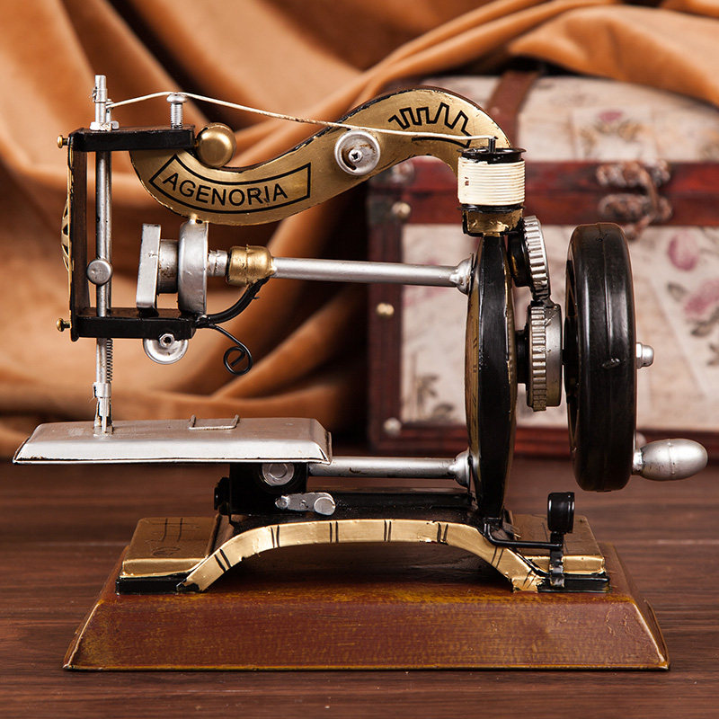 Retro Old Sewing Machine Model Home Soft Adornment Swing Piece Clothing Shop Furnishing Shop Window Display Props