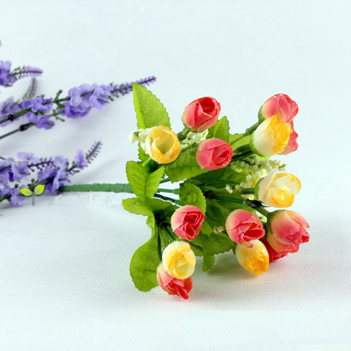 Simulation rose flower decoration flower single silk flower fake flower rose flower living room table set floral home accessories