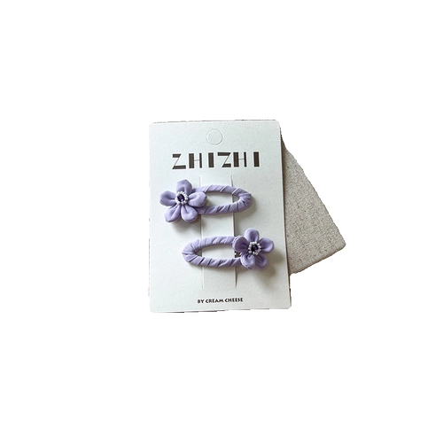 Кремовая ткань в форме цветка, детская заколка для волос ручной работы, челка, в корейском стиле