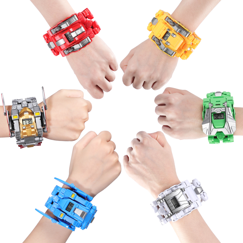 Children's Transformed Electronic Watch Toy Robot Steel Fei Long Altman Rise Boy Dinosaur Transformed Dinosaur