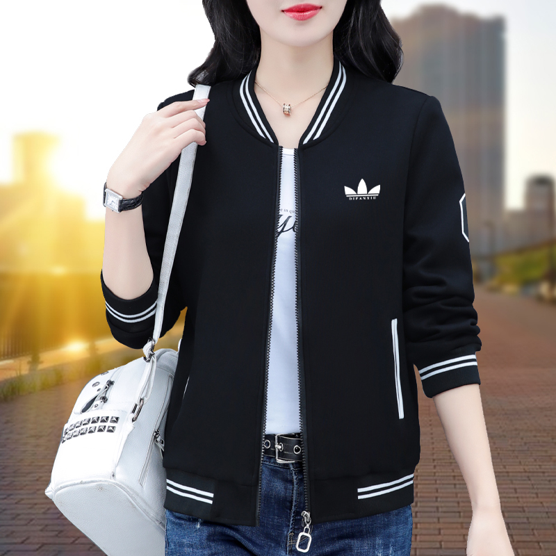 Brand Casual Jacket for Women, Spring and Autumn 2026 New Style, Plus Size, Slimming, Fashionable, Versatile Cardigan, Sweatshirt, Jacket, Baseball Jacket