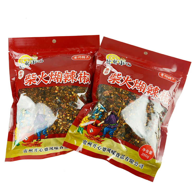Guizhou special to produce broken bridge firewood burnt hot pepper noodles 250 gr 5 sacks of hot pepper noodles in Guizhou