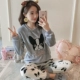 Flannel pyjama mùa đông dày nhung dài tay san hô phiên bản Hàn Quốc của bộ phim hoạt hình kích thước lớn dễ thương phục vụ nhà sinh viên