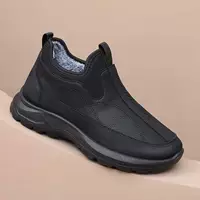 509-1 Черные мужские хлопчатобумажные туфли