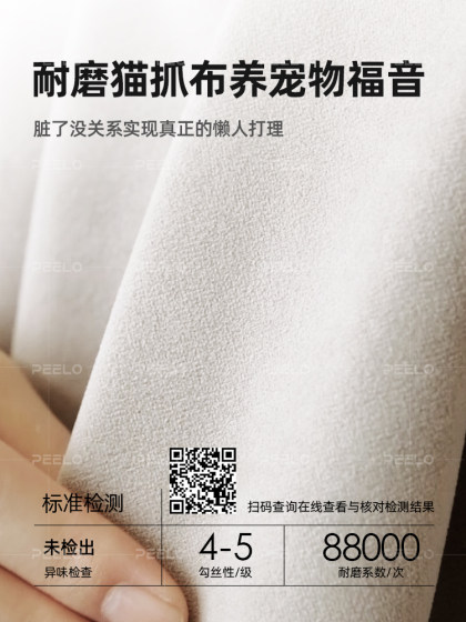 品洛云朵电动布艺沙发客厅可调节伸缩功能奶油风沙发床2025新款