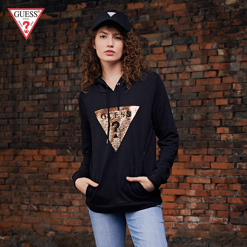 Sweatshirt femme GUESS - Ref 3217107 Image 1