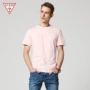 GUESS vài mô hình 2018 mùa xuân và mùa hè của nam giới ba chiều nổi LOGO ngắn tay T-Shirt-MI2K8432K đồ ngủ nam